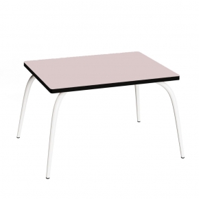 Table de jeux enfants Gaby - uni Rose Poudré - Pieds Blancs