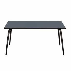 Table Retro Véra 160x80 - uni Gris Bleu Pieds Noirs