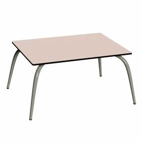 Table Basse Sun – Uni Rose Poudré - Pieds Kaki