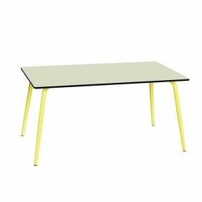 Table de Jardin Sun – Uni Menthe Pieds Citron – 160×90