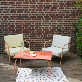 Fauteuil de jardin Sun – Uni Jaune - Pieds Terracotta