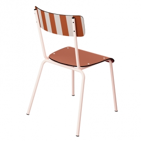 Table Retro Amiel 160x80 - Stratifié Uni Kaki - Pieds Noirs