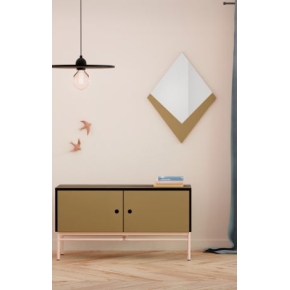 Table rabattable Albertine - Stratifié Uni Kaki - Pied Noirs