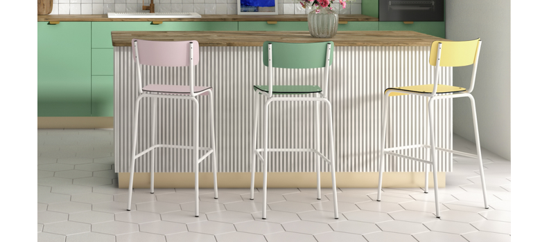 Chaises de bar retro-design - Les Gambettes