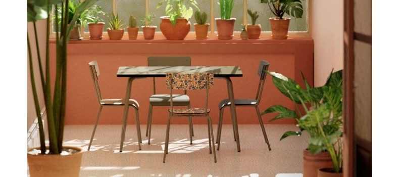 Tables rectangulaires au retro-design - Les Gambettes